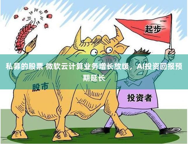 私募的股票 微软云计算业务增长放缓,AI投资回报预期延长